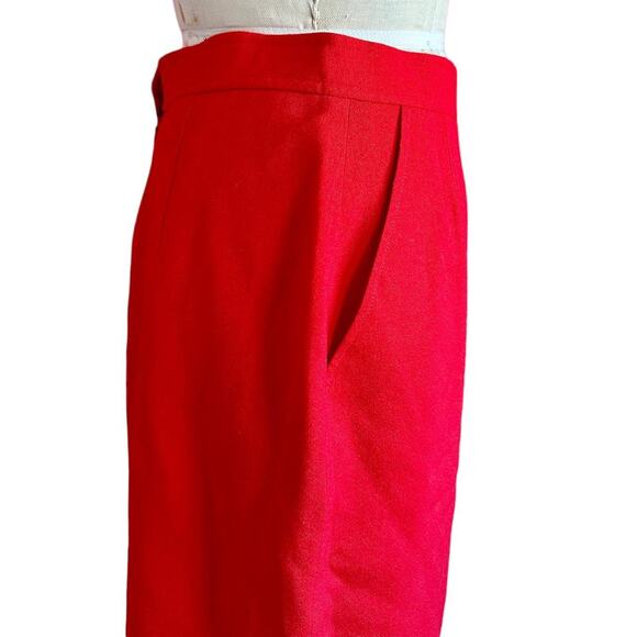 Vintage Evan-Picone Petites Skirt Womens Size 12 Red Wool Pencil NWT - Picture 2 of 8